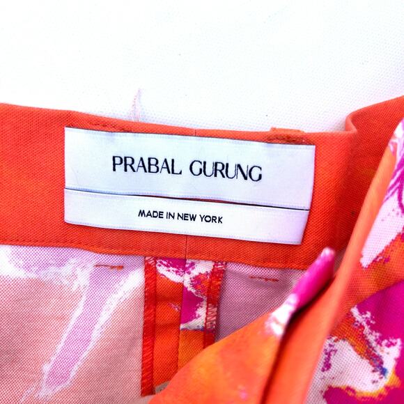 Prabal Gurung Floral Cargo Pants Orange Pink Drop Crotch 28 Streetwear - Picture 7 of 14